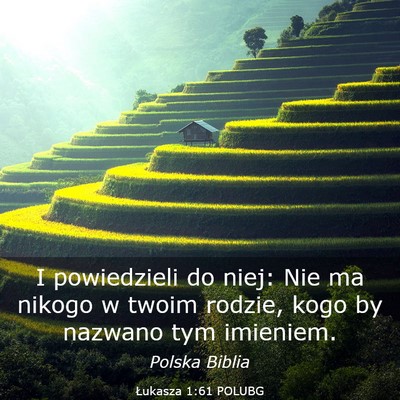 Picture 03 - Łukasza 1:61 POLUBG - I powiedzieli do niej: Nie ma nikogo w twoim - Bible Verse Picture