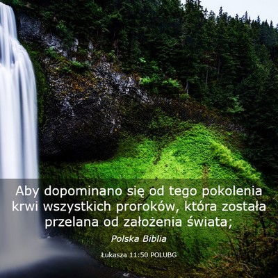 Picture 03 - Łukasza 11:50 POLUBG - Aby dopominano się od tego pokolenia krwi - Bible Verse Picture