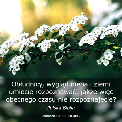 Picture 03 - Łukasza 12:56 POLUBG - Obłudnicy, wygląd nieba i ziemi umiecie - Bible Verse Picture