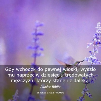 Picture 03 - Łukasza 17:12 POLUBG - Gdy wchodził do pewnej wioski, wyszło mu - Bible Verse Picture