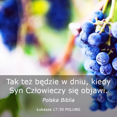 Picture 03 - Łukasza 17:30 POLUBG - Tak też będzie w dniu, kiedy Syn Człowieczy - Bible Verse Picture