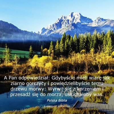 Picture 03 - Łukasza 17:6 POLUBG - A Pan odpowiedział: Gdybyście mieli wiarę jak - Bible Verse Picture
