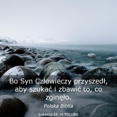 Picture 03 - Łukasza 19:10 POLUBG - Bo Syn Człowieczy przyszedł, aby szukać i - Bible Verse Picture
