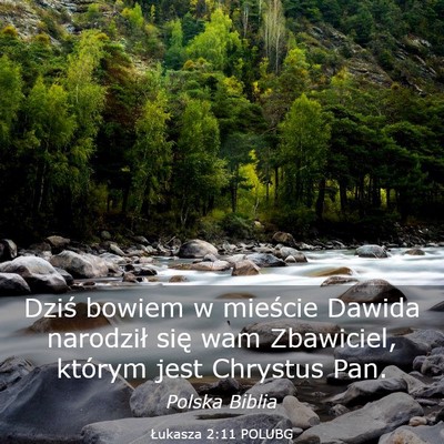 Picture 03 - Łukasza 2:11 POLUBG - Dziś bowiem w mieście Dawida narodził się wam - Bible Verse Picture