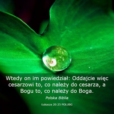 Picture 03 - Łukasza 20:25 POLUBG - Wtedy on im powiedział: Oddajcie więc cesarzowi - Bible Verse Picture