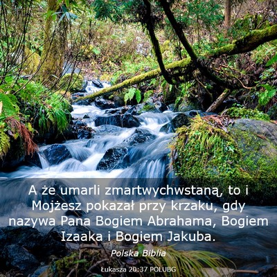 Picture 03 - Łukasza 20:37 POLUBG - A że umarli zmartwychwstaną, to i Mojżesz - Bible Verse Picture