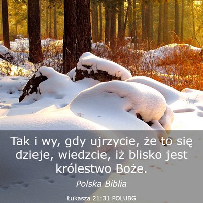 Picture 03 - Łukasza 21:31 POLUBG - Tak i wy, gdy ujrzycie, że to się dzieje, - Bible Verse Picture