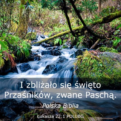 Picture 03 - Łukasza 22:1 POLUBG - I zbliżało się święto Przaśników, zwane - Bible Verse Picture
