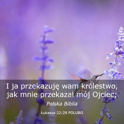 Picture 03 - Łukasza 22:29 POLUBG - I ja przekazuję wam królestwo, jak mnie - Bible Verse Picture