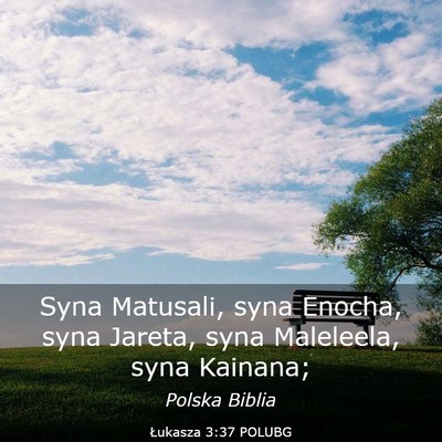 Picture 03 - Łukasza 3:37 POLUBG - Syna Matusali, syna Enocha, syna Jareta, syna - Bible Verse Picture