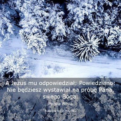 Picture 03 - Łukasza 4:12 POLUBG - A Jezus mu odpowiedział: Powiedziano: Nie - Bible Verse Picture