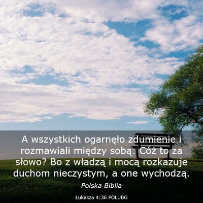 Picture 03 - Łukasza 4:36 POLUBG - A wszystkich ogarnęło zdumienie i rozmawiali - Bible Verse Picture
