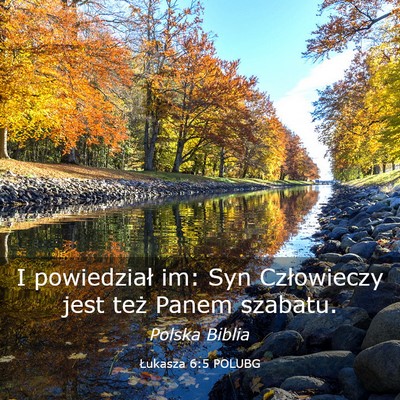 Picture 03 - Łukasza 6:5 POLUBG - I powiedział im: Syn Człowieczy jest też Panem - Bible Verse Picture