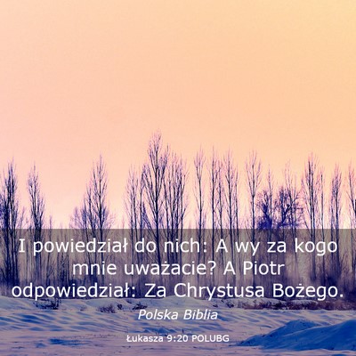 Picture 03 - Łukasza 9:20 POLUBG - I powiedział do nich: A wy za kogo mnie - Bible Verse Picture