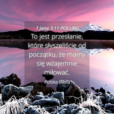 Picture 04 - 1 Jana 3:11 POLUBG - To jest przesłanie, które słyszeliście od - Bible Verse Picture