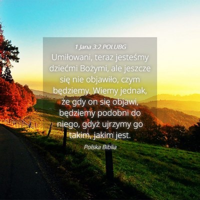 Picture 04 - 1 Jana 3:2 POLUBG - Umiłowani, teraz jesteśmy dziećmi Bożymi, ale - Bible Verse Picture