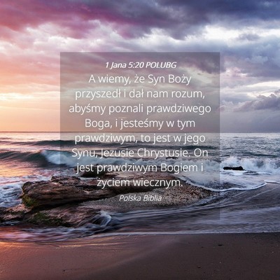 Picture 04 - 1 Jana 5:20 POLUBG - A wiemy, że Syn Boży przyszedł i dał nam - Bible Verse Picture