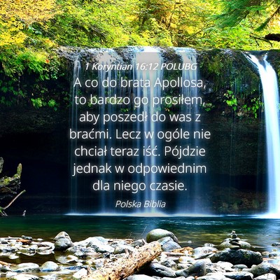 Picture 04 - 1 Koryntian 16:12 POLUBG - A co do brata Apollosa, to bardzo go prosiłem, - Bible Verse Picture