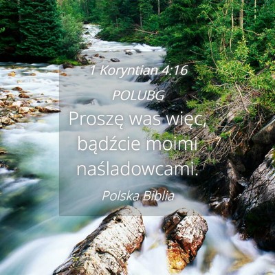 Picture 04 - 1 Koryntian 4:16 POLUBG - Proszę was więc, bądźcie moimi - Bible Verse Picture
