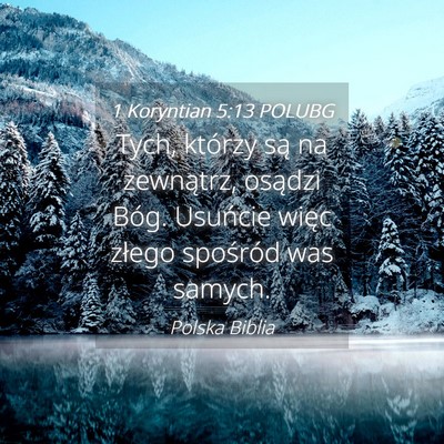 Picture 04 - 1 Koryntian 5:13 POLUBG - Tych, którzy są na zewnątrz, osądzi Bóg. - Bible Verse Picture