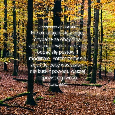 Picture 04 - 1 Koryntian 7:5 POLUBG - Nie okradajcie się z tego, chyba że za - Bible Verse Picture
