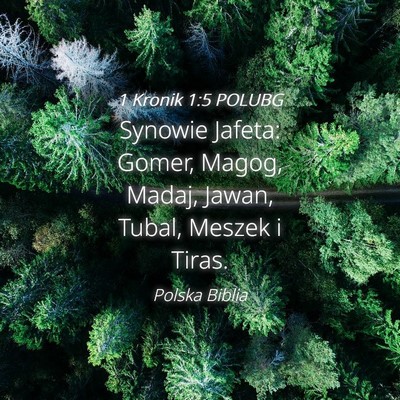 Picture 04 - 1 Kronik 1:5 POLUBG - Synowie Jafeta: Gomer, Magog, Madaj, Jawan, - Bible Verse Picture