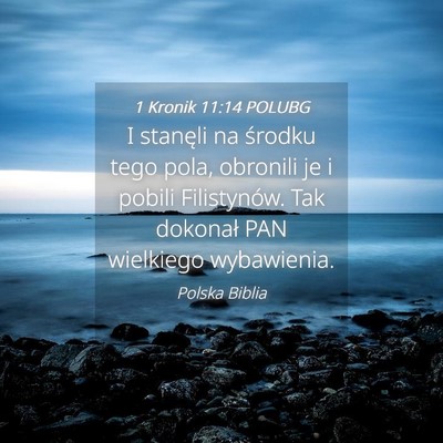 Picture 04 - 1 Kronik 11:14 POLUBG - I stanęli na środku tego pola, obronili je i - Bible Verse Picture