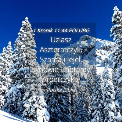 Picture 04 - 1 Kronik 11:44 POLUBG - Uziasz Aszteratczyk, Szama i Jejel, synowie - Bible Verse Picture