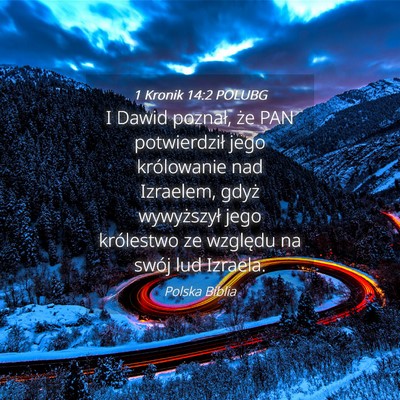 Picture 04 - 1 Kronik 14:2 POLUBG - I Dawid poznał, że PAN potwierdził jego - Bible Verse Picture