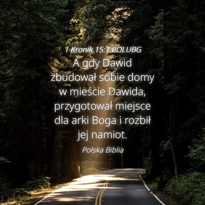 Picture 04 - 1 Kronik 15:1 POLUBG - A gdy Dawid zbudował sobie domy w mieście - Bible Verse Picture