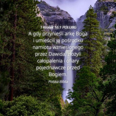 Picture 04 - 1 Kronik 16:1 POLUBG - A gdy przynieśli arkę Boga i umieścili ją - Bible Verse Picture