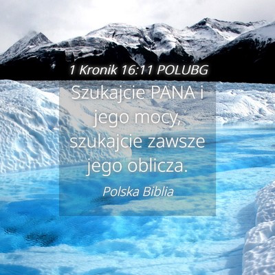Picture 04 - 1 Kronik 16:11 POLUBG - Szukajcie PANA i jego mocy, szukajcie zawsze jego - Bible Verse Picture