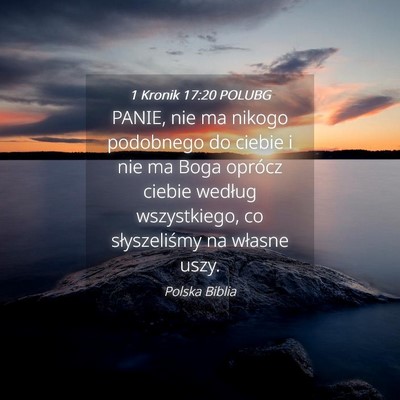Picture 04 - 1 Kronik 17:20 POLUBG - PANIE, nie ma nikogo podobnego do ciebie i nie ma - Bible Verse Picture