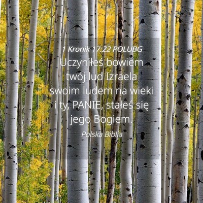 Picture 04 - 1 Kronik 17:22 POLUBG - Uczyniłeś bowiem twój lud Izraela swoim ludem - Bible Verse Picture