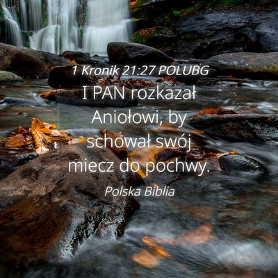 Picture 04 - 1 Kronik 21:27 POLUBG - I PAN rozkazał Aniołowi, by schował swój - Bible Verse Picture