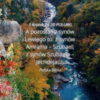 Picture 04 - 1 Kronik 24:20 POLUBG - A pozostali z synów Lewiego to: z synów Amrama - Bible Verse Picture