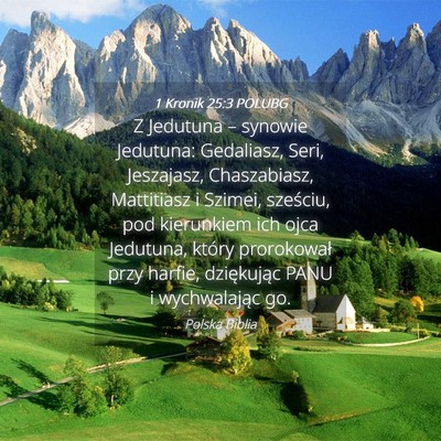 Picture 04 - 1 Kronik 25:3 POLUBG - Z Jedutuna – synowie Jedutuna: Gedaliasz, Seri, - Bible Verse Picture