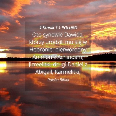 Picture 04 - 1 Kronik 3:1 POLUBG - Oto synowie Dawida, którzy urodzili mu się w - Bible Verse Picture