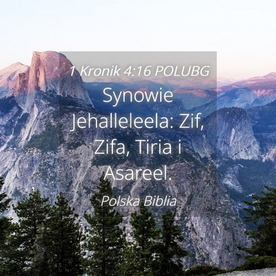 Picture 04 - 1 Kronik 4:16 POLUBG - Synowie Jehalleleela: Zif, Zifa, Tiria i - Bible Verse Picture