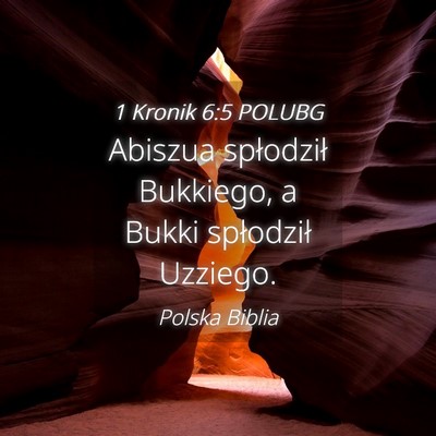 Picture 04 - 1 Kronik 6:5 POLUBG - Abiszua spłodził Bukkiego, a Bukki spłodził - Bible Verse Picture