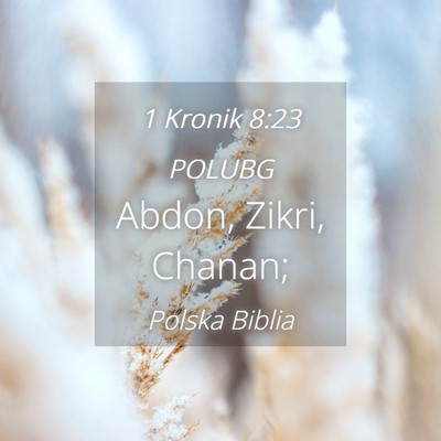 Picture 04 - 1 Kronik 8:23 POLUBG - Abdon, Zikri, - Bible Verse Picture