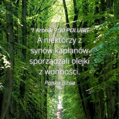 Picture 04 - 1 Kronik 9:30 POLUBG - A niektórzy z synów kapłanów sporządzali - Bible Verse Picture