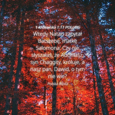 Picture 04 - 1 Królewska 1:11 POLUBG - Wtedy Natan zapytał Batszebę, matkę Salomona: - Bible Verse Picture