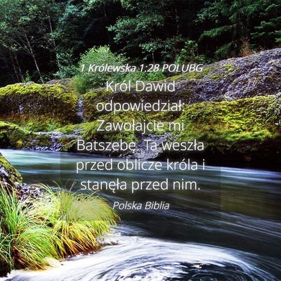 Picture 04 - 1 Królewska 1:28 POLUBG - Król Dawid odpowiedział: Zawołajcie mi - Bible Verse Picture