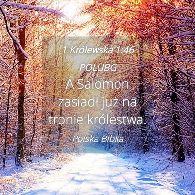 Picture 04 - 1 Królewska 1:46 POLUBG - A Salomon zasiadł już na tronie - Bible Verse Picture