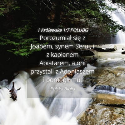 Picture 04 - 1 Królewska 1:7 POLUBG - Porozumiał się z Joabem, synem Serui, i z - Bible Verse Picture