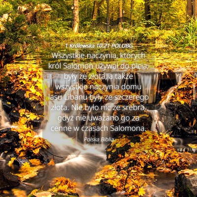 Picture 04 - 1 Królewska 10:21 POLUBG - Wszystkie naczynia, których król Salomon - Bible Verse Picture