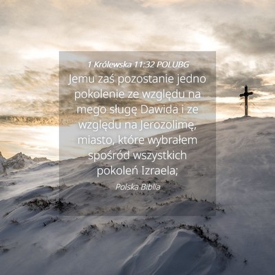 Picture 04 - 1 Królewska 11:32 POLUBG - Jemu zaś pozostanie jedno pokolenie ze względu - Bible Verse Picture