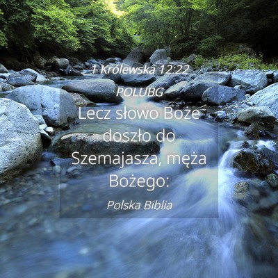 Picture 04 - 1 Królewska 12:22 POLUBG - Lecz słowo Boże doszło do Szemajasza, męża - Bible Verse Picture