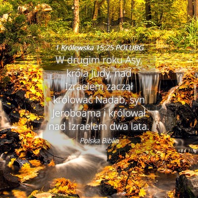 Picture 04 - 1 Królewska 15:25 POLUBG - W drugim roku Asy, króla Judy, nad Izraelem - Bible Verse Picture